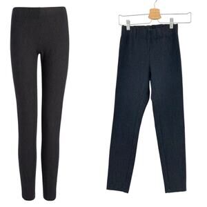 Joseph Pinstripe Leggings Trousers Gabardine Stretch Black Size 34 US‎ 2